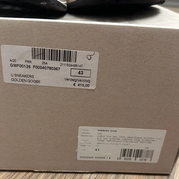 Golden Goose Camouflage Athletic Shoes - Gray, Yellow, Orange - Picture 2 of 8